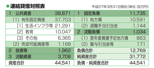 平成25年度貸借対照表