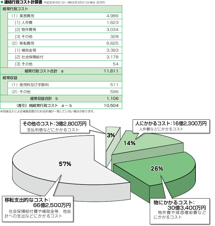 平成29年度行政コスト計算表